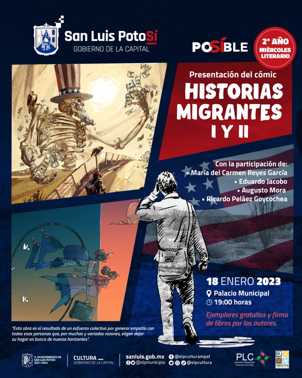 Se presentan los Cómics Historias de Migrantes I y II en Palacio Municipal, dentro del Miércoles Literario