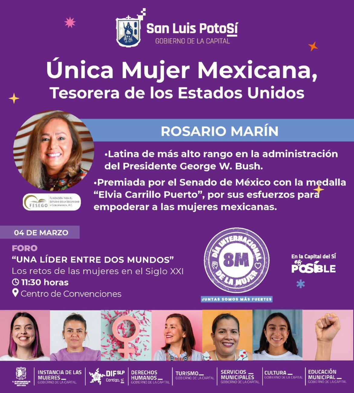 Destacadas líderes mexicanas, presentes en la conmemoración del 8M en La Capital del Sí