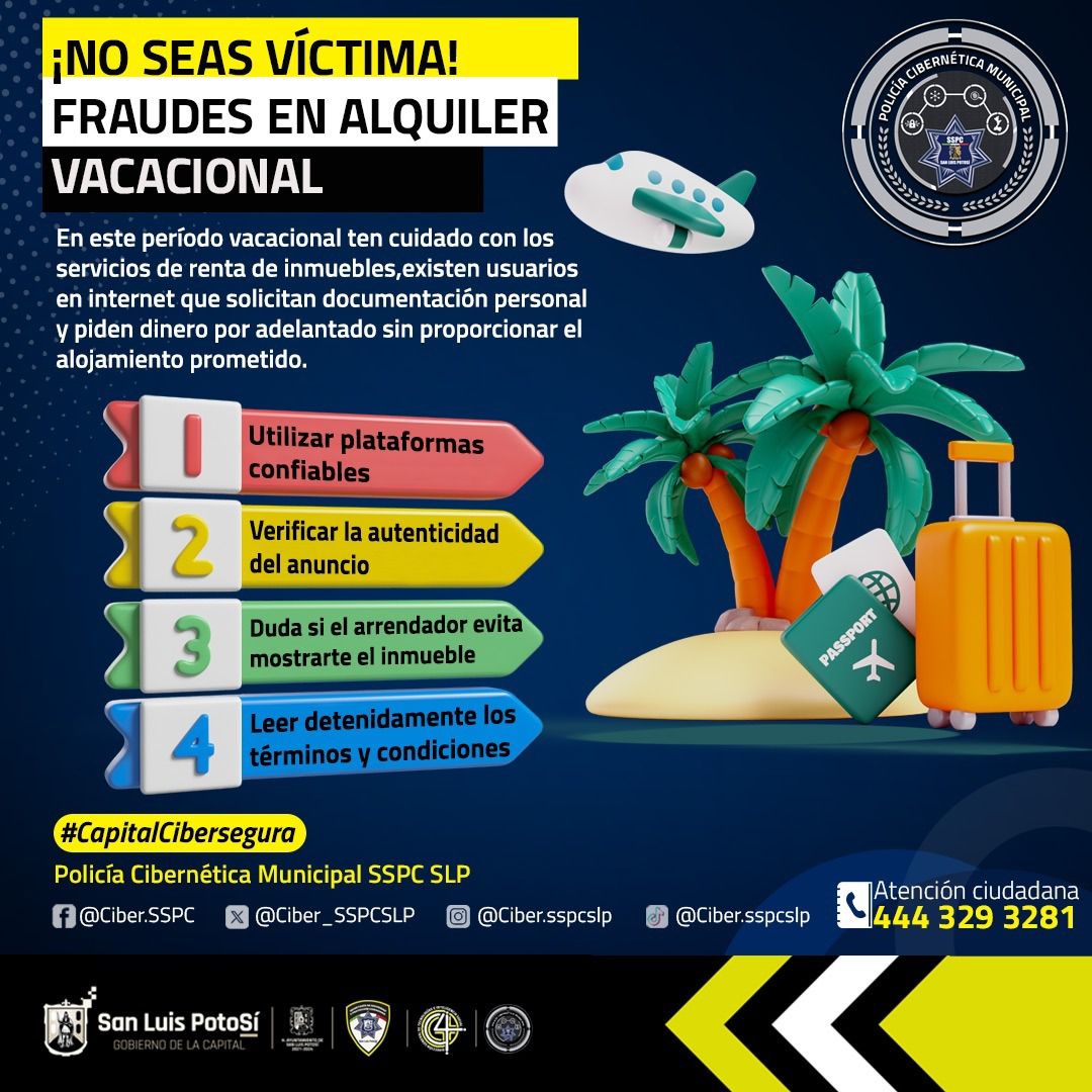 Policía Cibernética Municipal advierte sobre fraudes en línea con paquetes vacacionales y renta de inmuebles