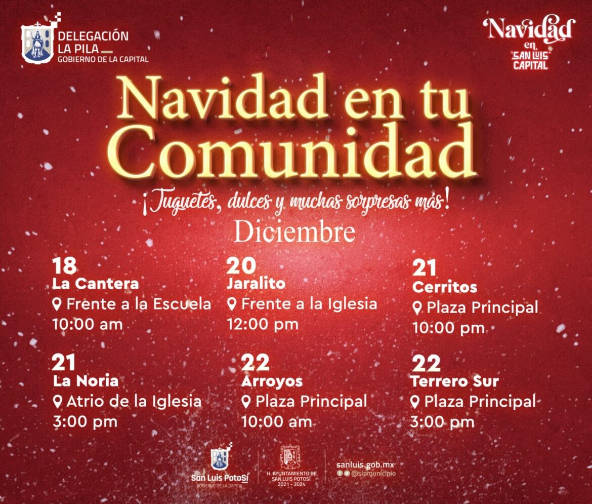 Gobierno de la Capital celebra la Navidad en La Pila y sus comunidades con una serie de Posadas
