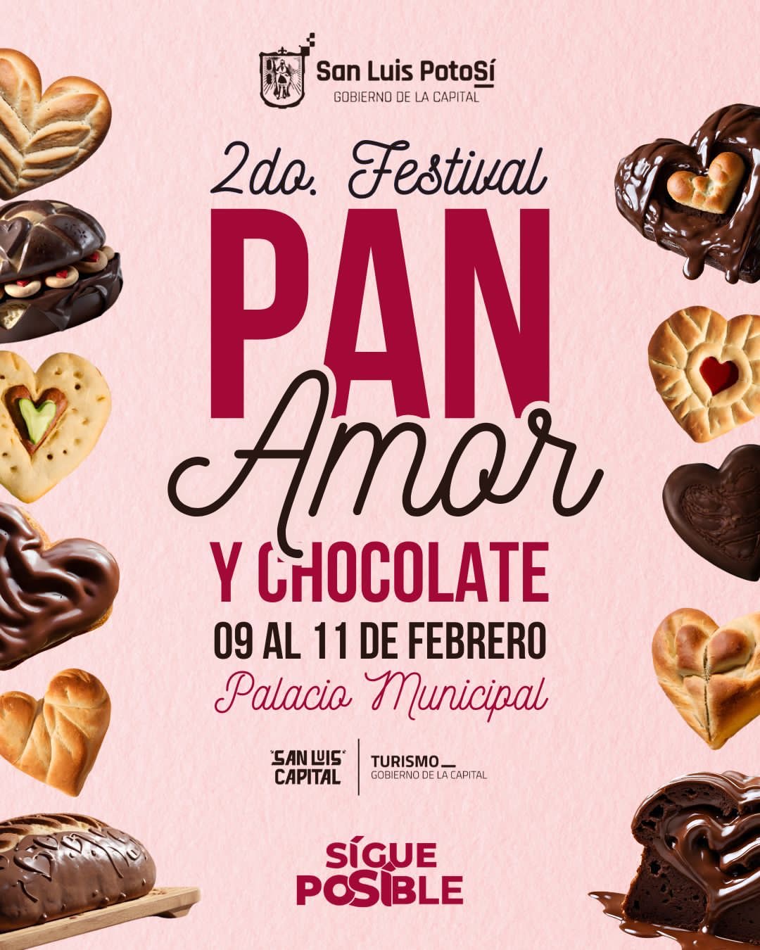 En San Luis Capital se celebra el Amor y la Amistad, con “Pan, Amor y Chocolate”