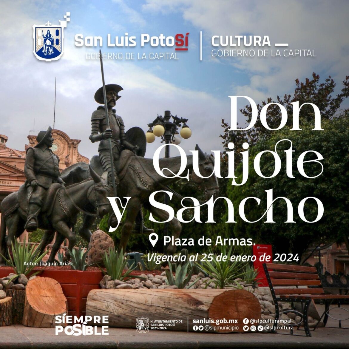 ¿Ya te tomaste la foto con El Quijote y Sancho?; se va obra de Joaquín Arias en Plaza de Armas