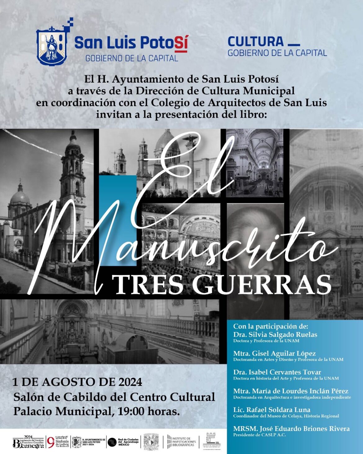 Cultura Municipal invita a la presentación del libro: «El Manuscrito Tres Guerras»