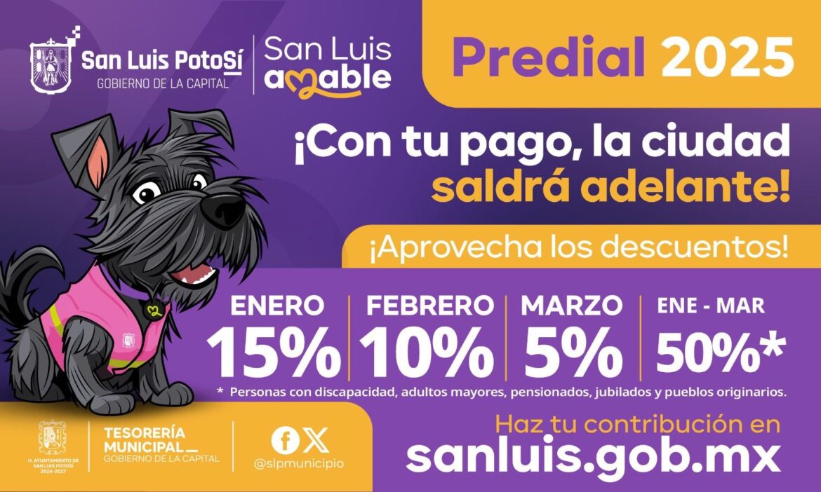 Exhorta Gobierno de la Capital a la ciudadanía a aprovechar los descuentos en el pago de predial durante enero