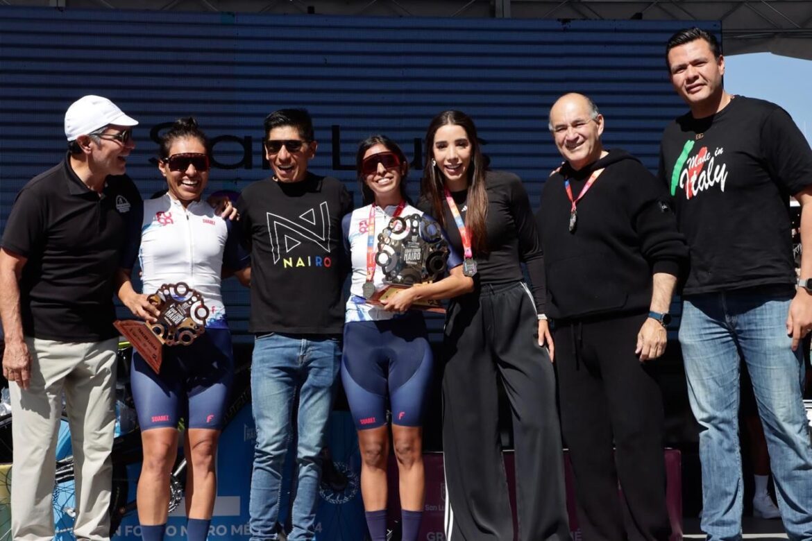 Gerardo Prado y Anette Rivera Martínez, ganadores absolutos del Gran Fondo Nairo 2024 en San Luis Capital