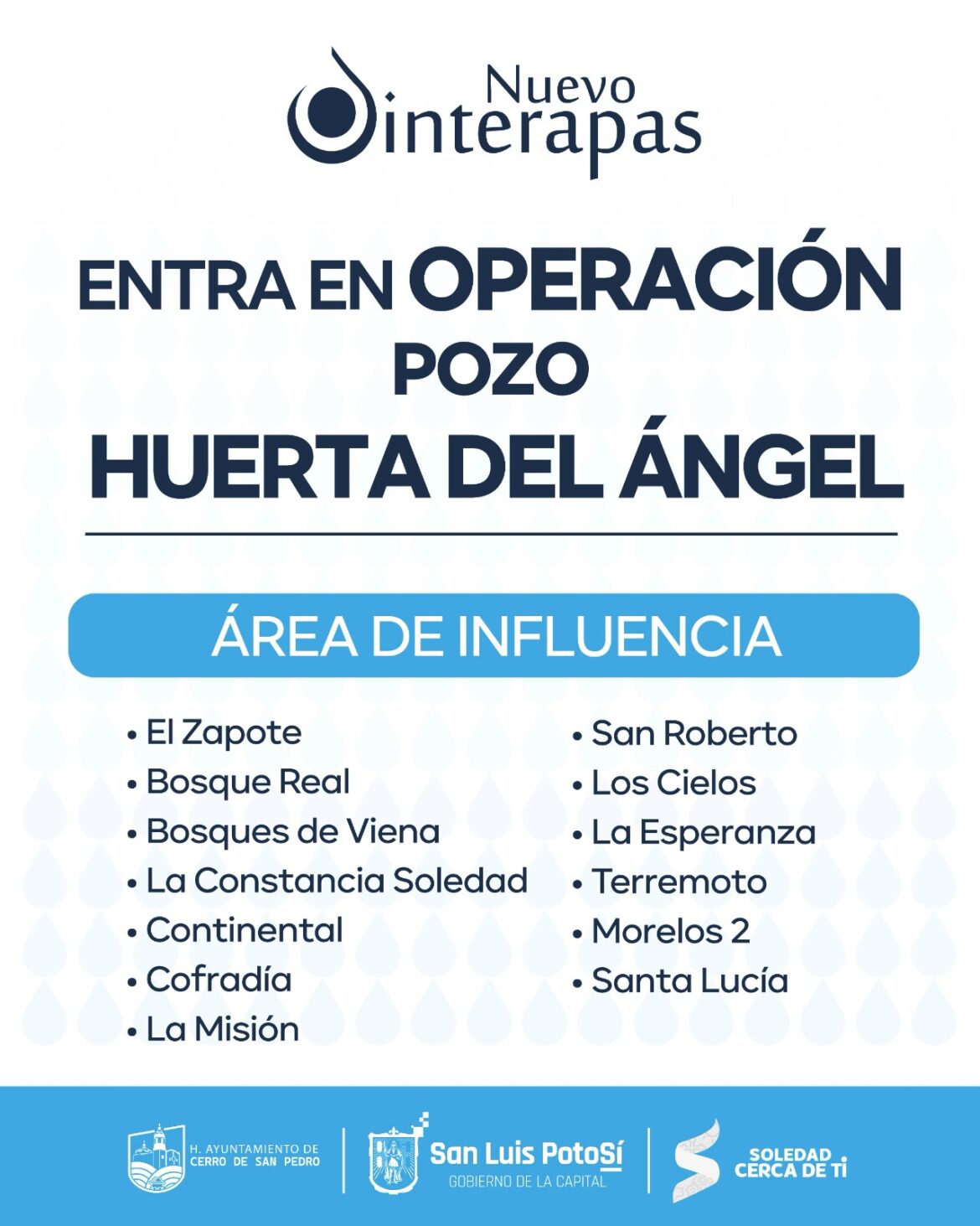 Restablecen operación del pozo Huerta del Ángel tras reparación eléctrica