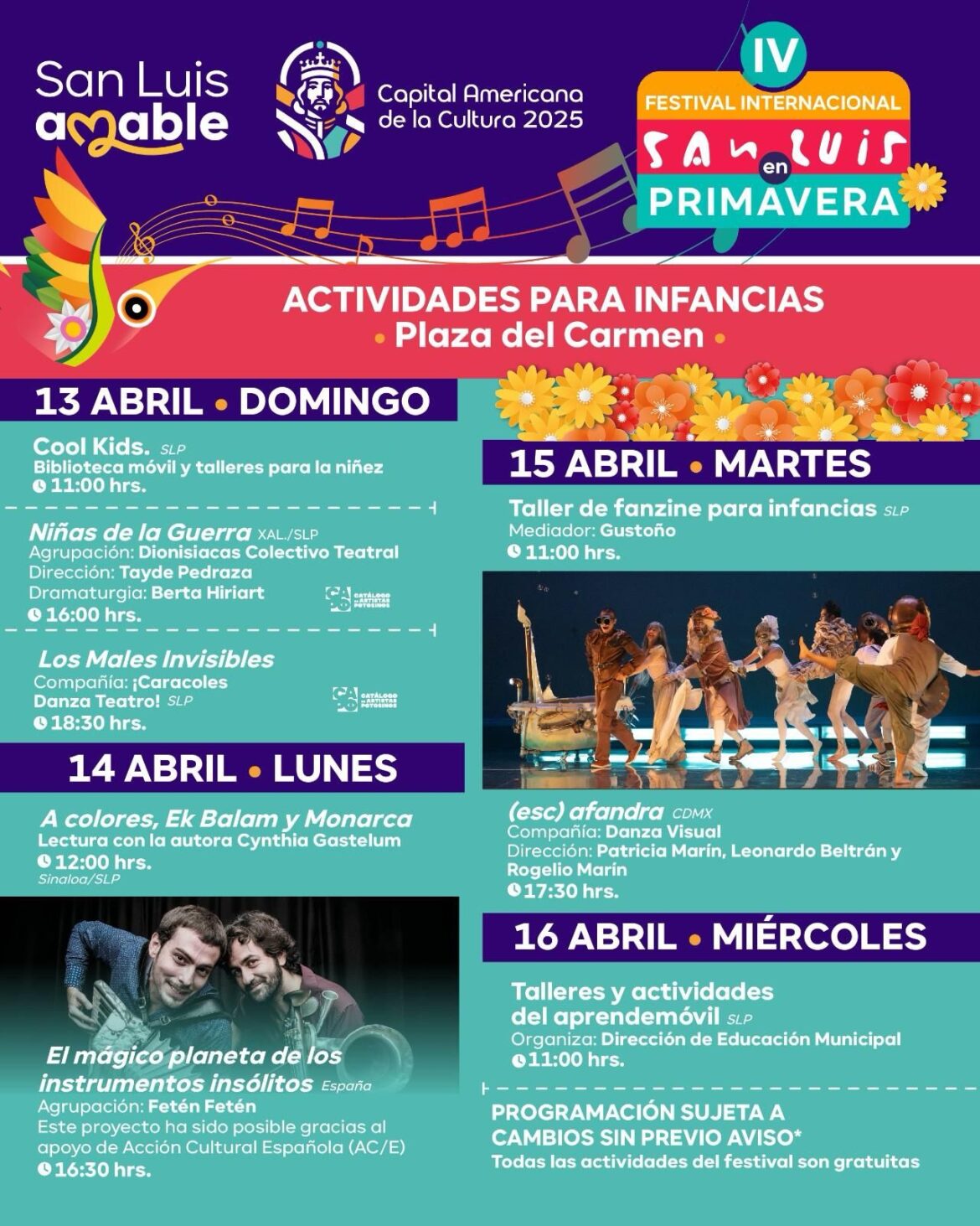 Gran programa infantil dentro del IV Festival Internacional San Luis en Primavera