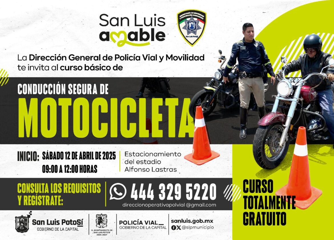 Policía Vial de la Capital abre segunda fecha de curso de conducción segura de motocicleta