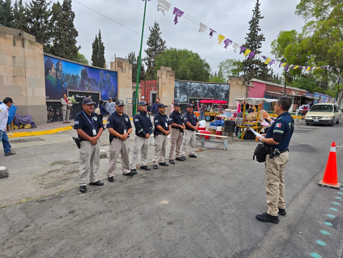 SSPC de la Capital activa operativo de seguridad y vialidad en panteones municipales