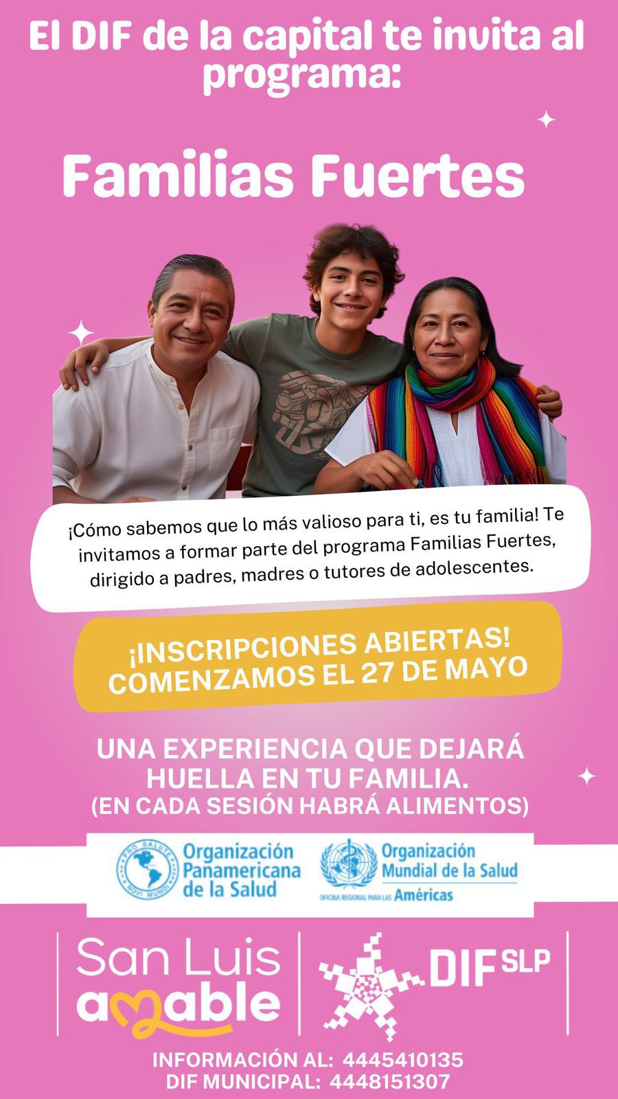 El DIF Municipal invita al taller “Familias Fuertes”, las inscripciones ya están abiertas