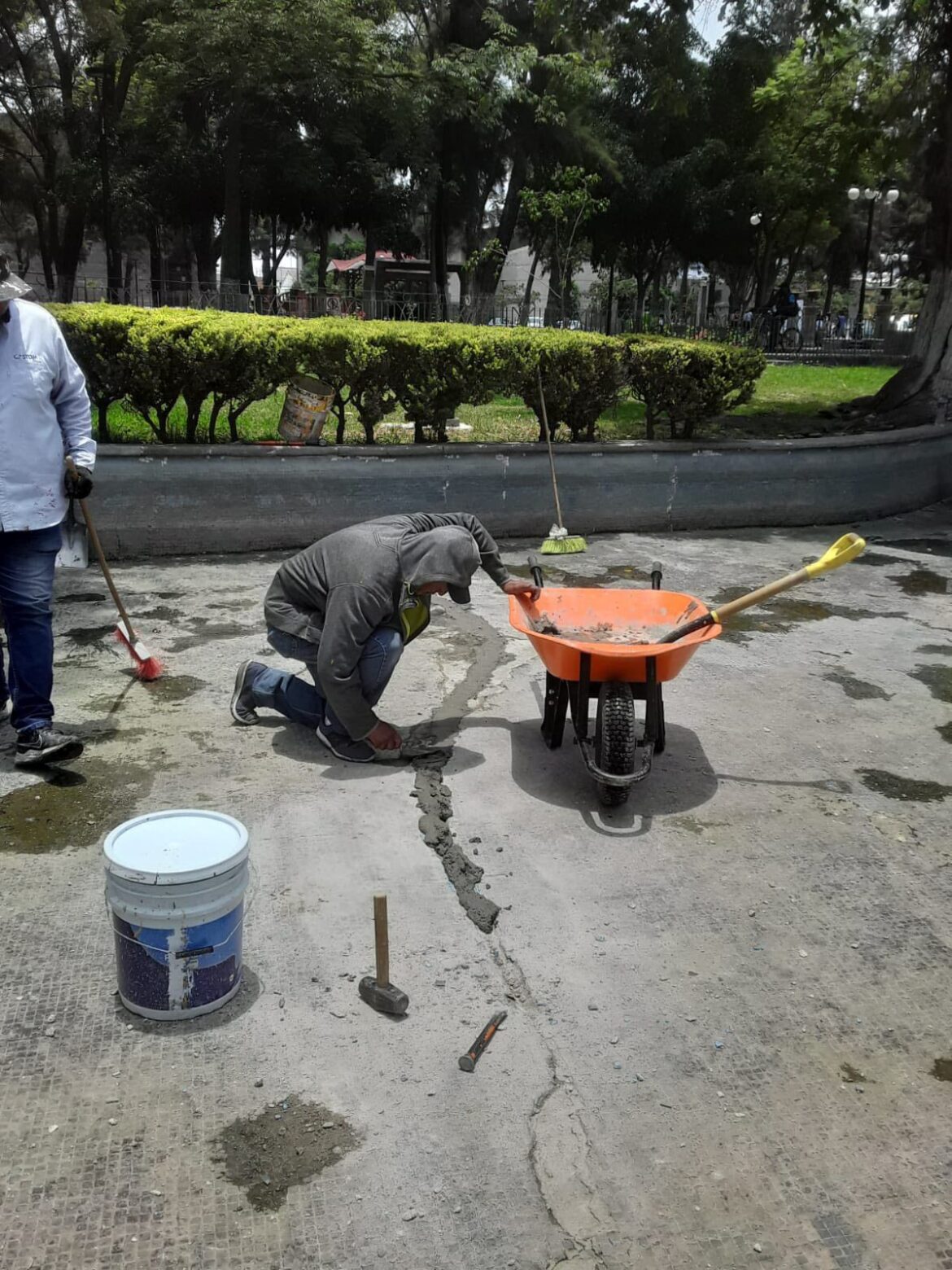 Repara Gobierno de la Capital filtraciones en el Lago de los Patos de la Alameda Juan Sarabia