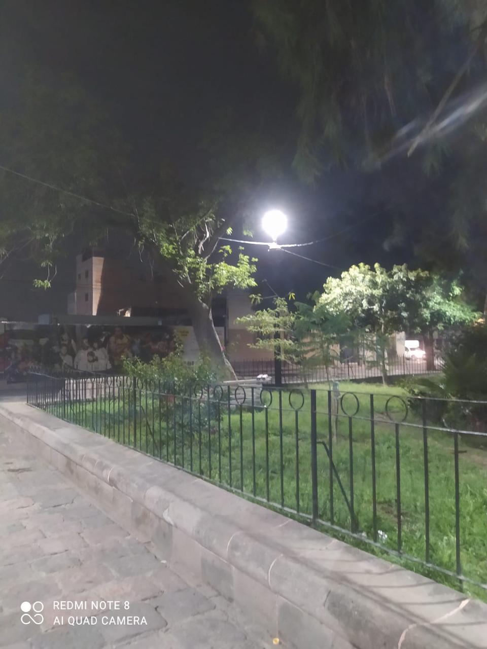 Atención oportuna al alumbrado público del jardín de San Juan de Guadalupe