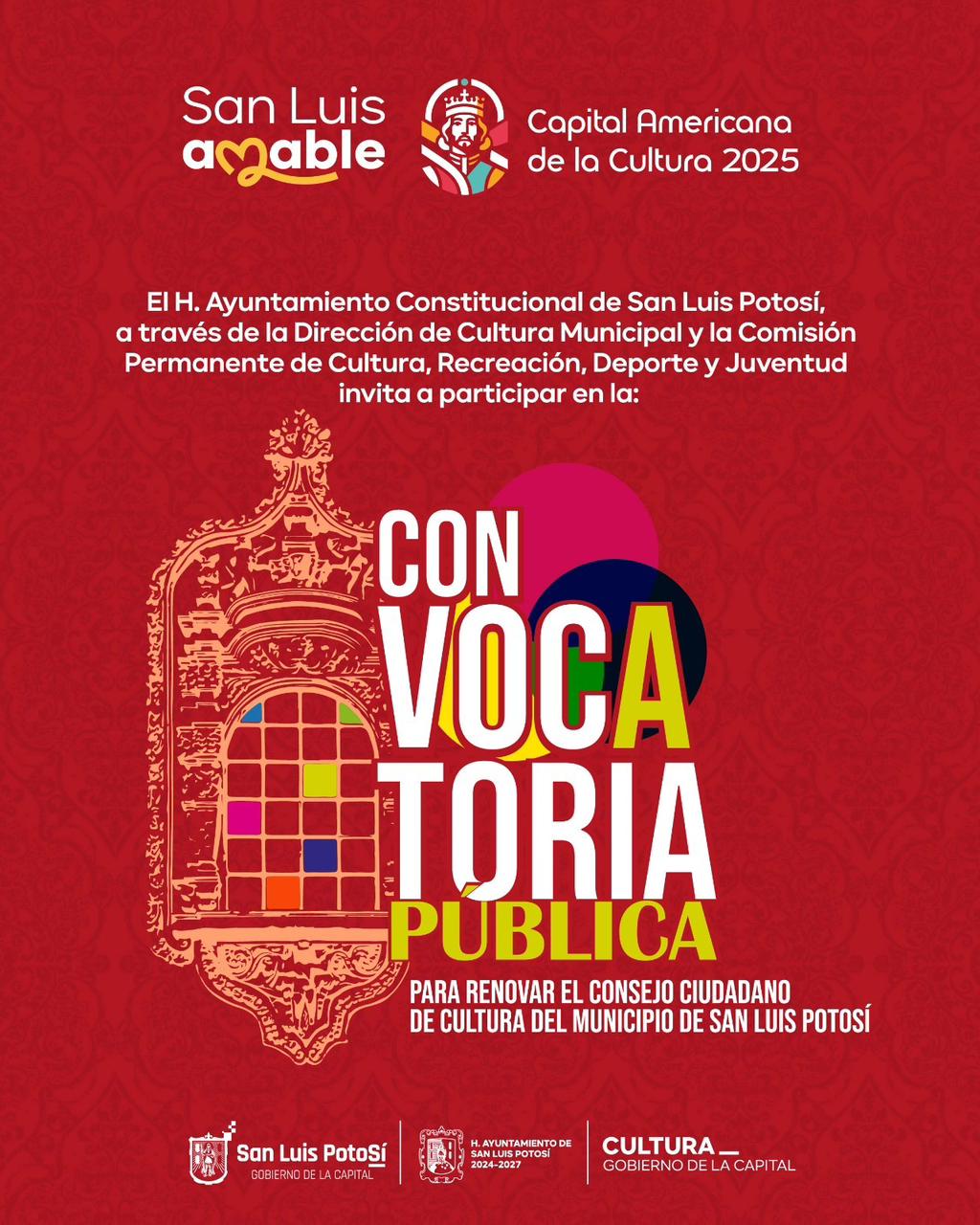 Gobierno de la Capital emite convocatoria para renovación del Consejo Ciudadano de Cultura
