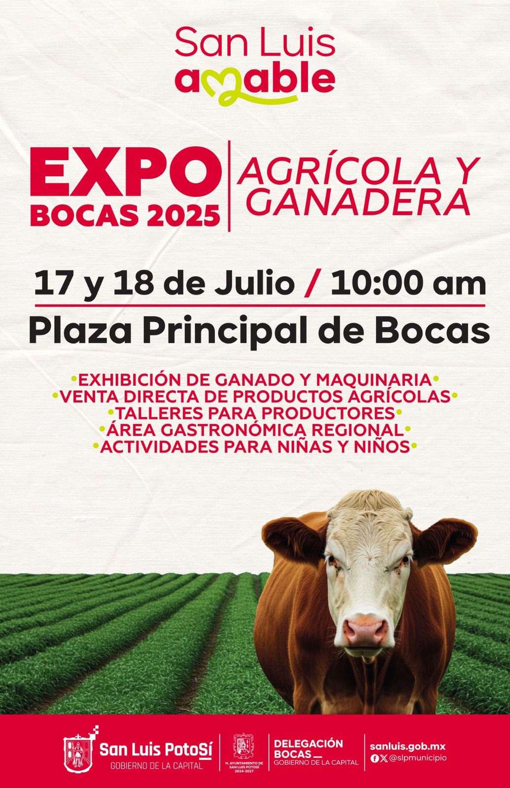 Este jueves inicia la Expo Agrícola y Ganadera Bocas 2025, en la plaza principal de esta Delegación