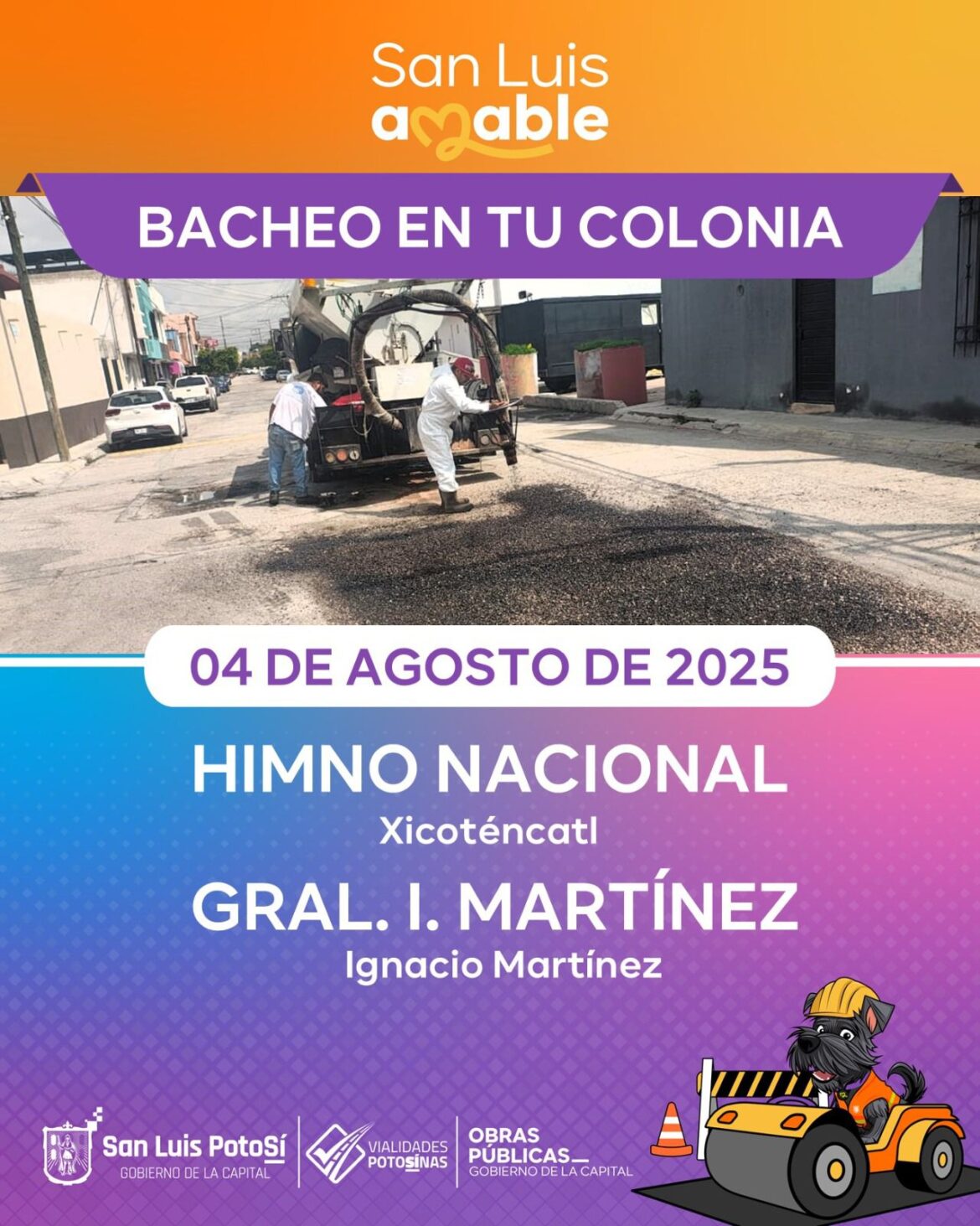 Gobierno de la Capital mantiene el paso firme con bacheo emergente para mejorar vialidades