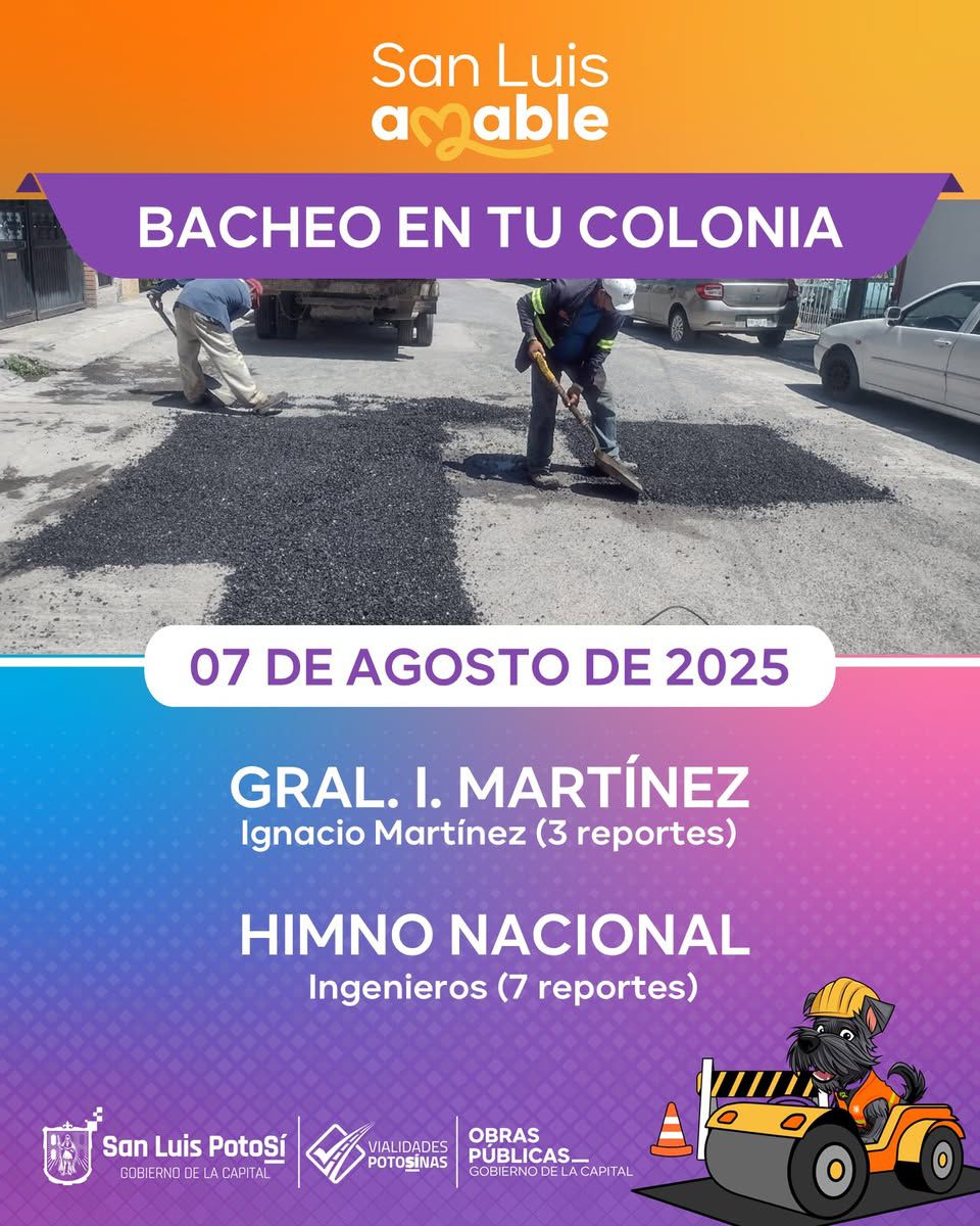 Gobierno Municipal refuerza trabajos diarios de mantenimiento vial y atención ciudadana en diversas zonas de la capital