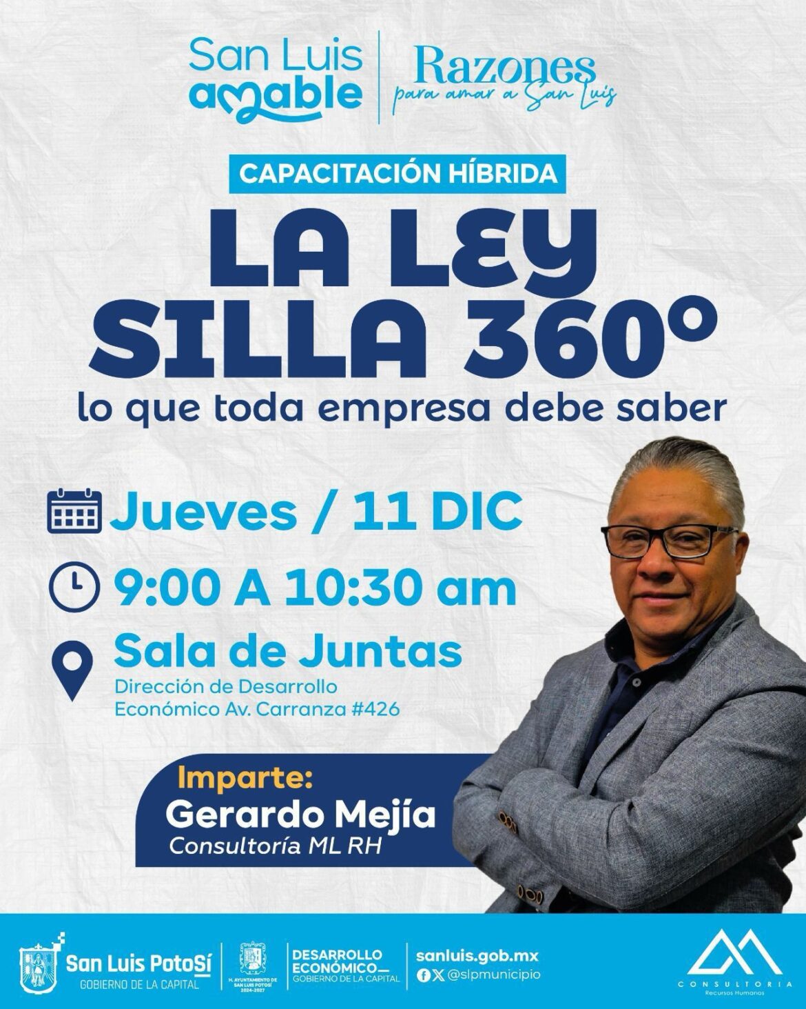 Impulsan capacitación “Ley Silla 360°” para fortalecer cumplimiento laboral en las empresas potosinas