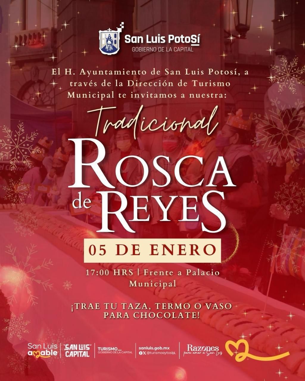 Gobierno de la Capital te invita a compartir la tradicional Rosca de Reyes en el Centro Histórico