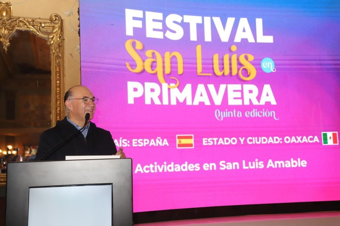 Alcalde Enrique Galindo presenta el Festival Internacional San Luis en Primavera 2026